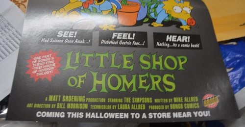 PÓSTER PROMOCIONAL DE LOS SIMPSONS LITTLE SHOP OF HOMERS 1995 11 X 17 PULGADAS - Imagen 3 de 3