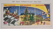 1995 SAN MARINO - NATALE - IL NATALE È DI TUTTI - 3 val MNH