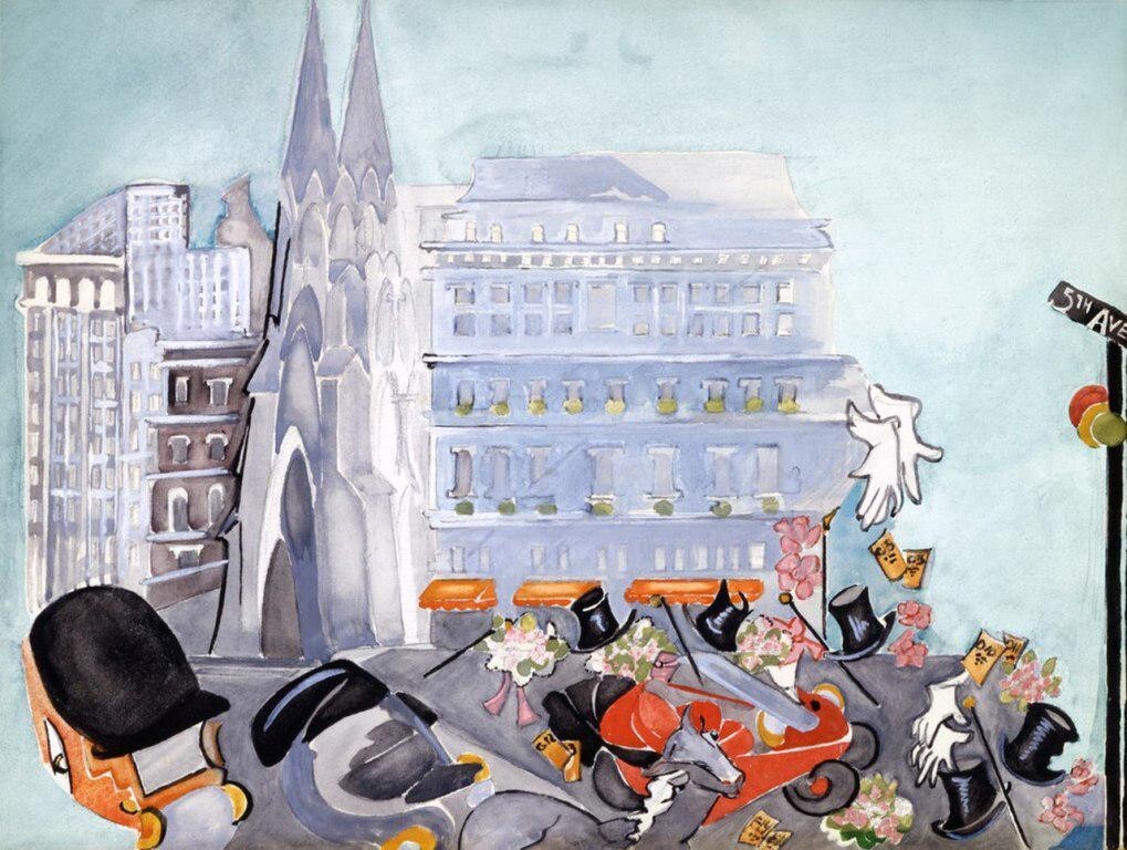 Fifth Avenue Print – Zelda Fitzgerald 1944 – Whimsical Manhattan