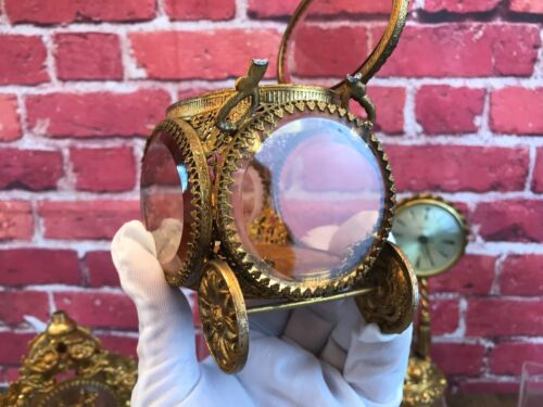 AS-IS Lot of 4 RARE Vintage - STYLEBUILT GOLD FILIGREE Boudoir French FOR REPAIR - Picture 14 of 24