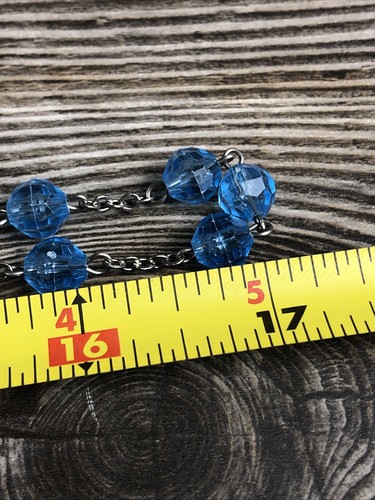 Vintage Plastic Blue Religious Rosary Prayer Beads - Picture 2 of 2