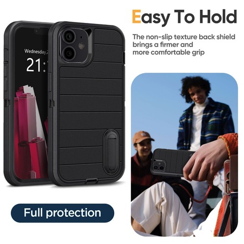 For Apple iPhone 11 Phone Case Shockproof Stand Holder Cover / Screen Protector - Picture 12 of 41