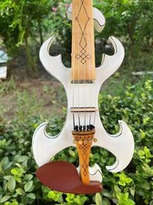 Rare Model solid wood Crazy-4 SONG brand white 5 strings electric Violin 4/4