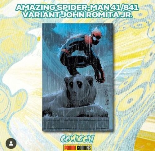 Amazing Spider-Man 41/841 Variant  JOHN ROMITA JR NAPOLI COMICON PANINI PREORDER - Picture 1 of 1