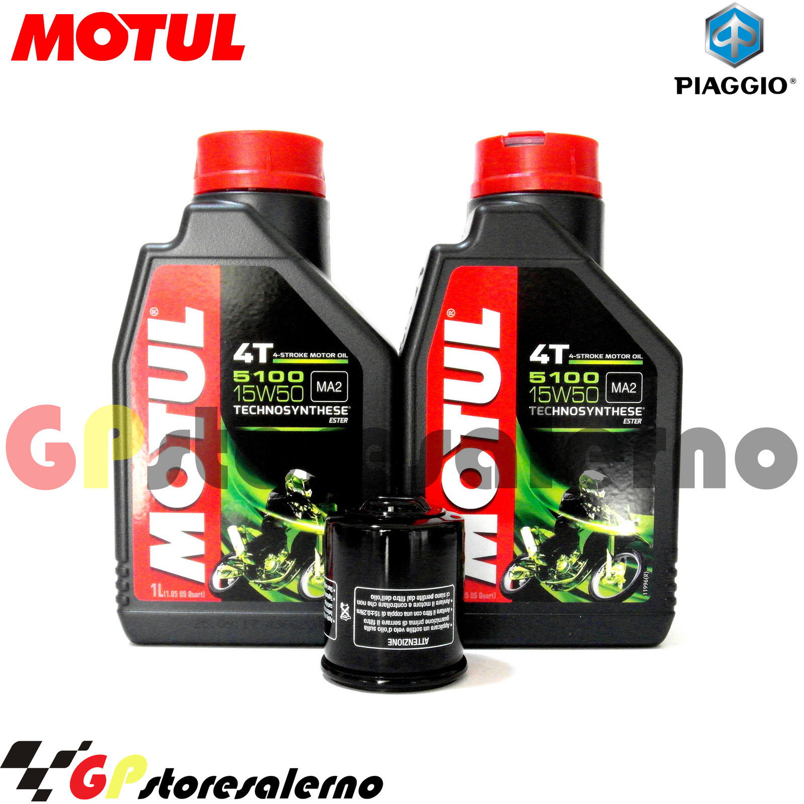 Kit Tagliando Filtro Olio Per Piaggio BEVERLY 500 2002 2003 2004 - Foto 3