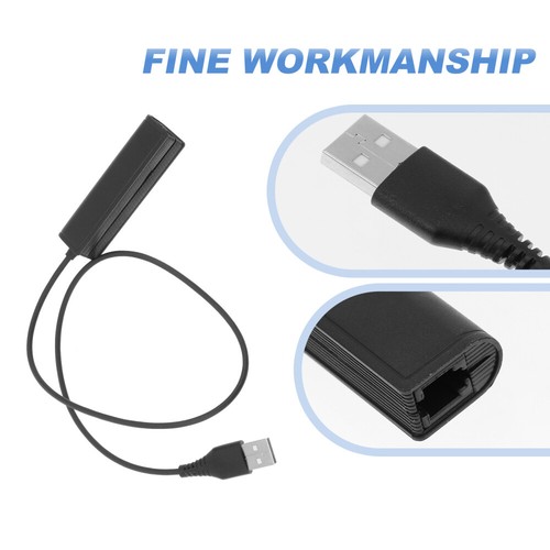 USB Plug Computer PC Laptop To RJ9 Female Adapter Cable Cord for Headset US - 第 2/12 張圖片