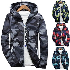 Men-Waterproof-Windbreaker-Camo-Hoodie-Zip-Jacket-Hooded-Sweatshirt-Coat-Outwear