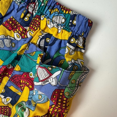 Vintage Zoodles 90s Boys Shorts Size 4t Cars Pockets Cotton Made in USA - Picture 4 of 7