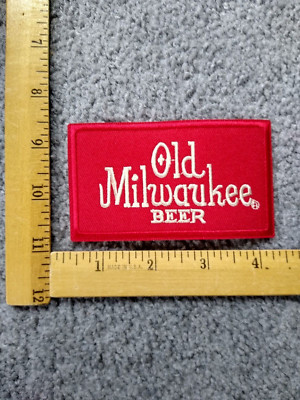 1 RARE OLD MILWAUKEE BEER IRON ON PATCHES  free shipping