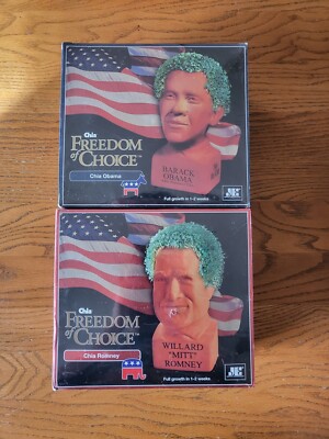 Chia Freedom Of Choice 2012 Obama & Romney Sealed Set    