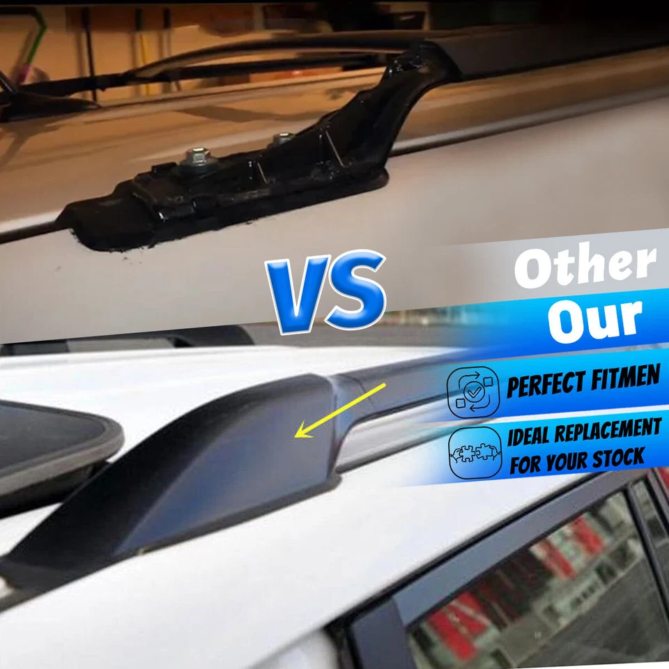 Roof Rack Rail End Cover Shell Cap For Toyota Land Cruiser Prado FJ150 2010-2018 Foto 3 de 4