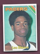 RAZOR SHARP PACK FRESH 1975 TOPPS BASKETBALL #259 LEN ELMORE ROOKIE .99 SH R808