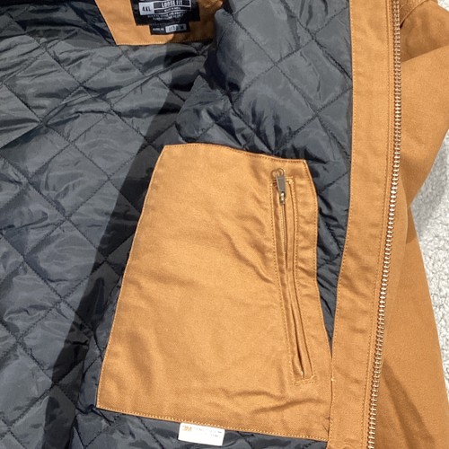 Carhartt Jacke Herren 4XL gesteppt hellbraun Canvas Heavy Fitted Waist Kapuze - Bild 13 von 16