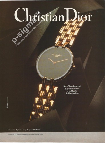 CHRISTIAN DIOR Black Moon Watch 1991 