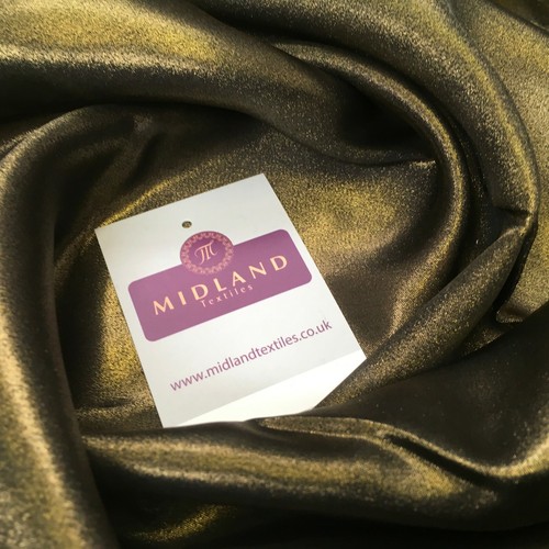 Gold Shimmer Foil Satin Georgette Chiffon Crepe Fabric 110cm MR1178 Mtex - Picture 197 of 302