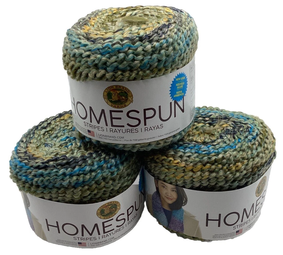 Lion Brand Homespun Yarn "Fools Gold" 3 Skeins #403 - Image 3 of 4