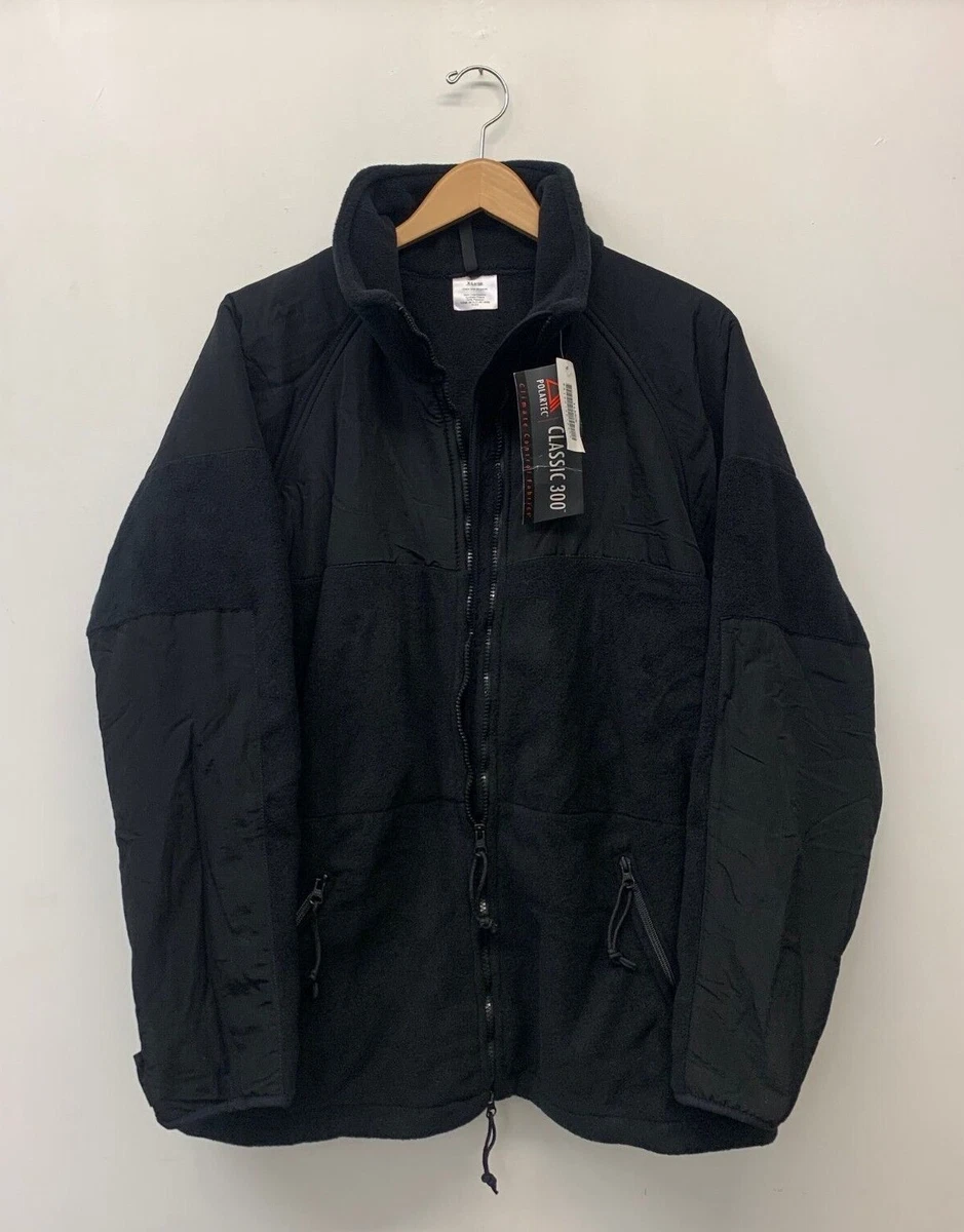 NOS US Military Polartec Classic 300 Level 3 Black Fleece Jacket
