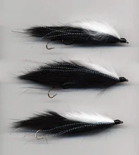 Trout Flies: Snake Flies. The Skunk - Flapper UK Tied x 3 size 8 (code 294)