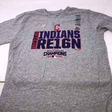 Cleveland Indians 2016 World Series Gray Majestic Reign T Shirt Youth XL