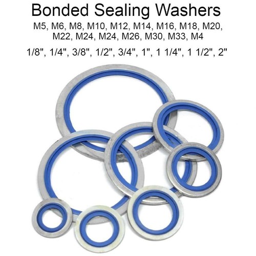 M5 to M33, 1/8" to 2" Washers Bonded Seal Sealing Cushioning O-Ring Metric & BSP - Picture 1 of 3