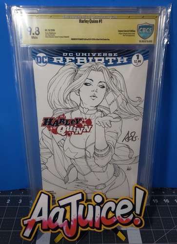 STANLEY ARTGERM LAU SIGNED! HARLEY QUINN 1 REBIRTH 9.8 • LEGACY LINE-ART EDITION - 第 12/12 張圖片