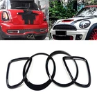 Black Headlight Taillight Frame Trim For Mini Cooper R55 R56 R57 2007-15 Replace