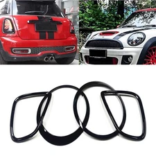 Black Headlight Taillight Frame Trim For Mini Cooper R55 R56 R57 2007-15 Replace