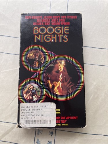 Boogie Nights (1997) VHS Tape From Blockbuster. Burt Reynolds Mark Wahlberg - Picture 2 of 10