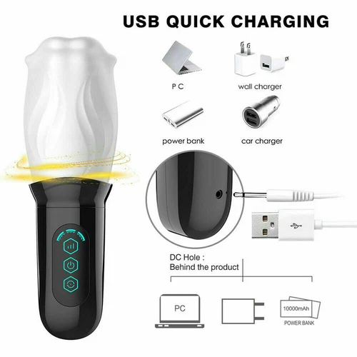 Automatic Male Masturbator Sucking Cup Vibration Blowjob Machine Men Sex Toys US - Picture 11 of 13