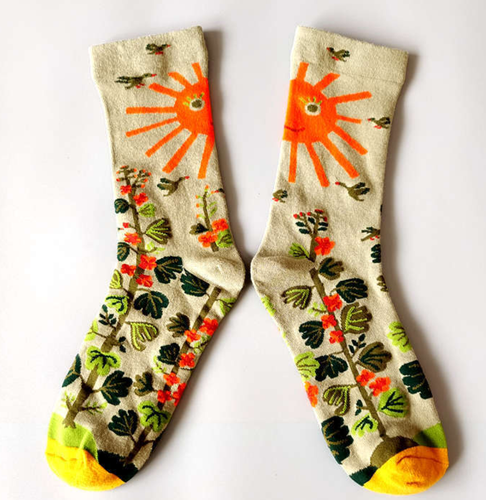 1 PAIR Unisex Men Women Funky Art Cotton Happy Socks Size2-8 - Picture 7 of 8