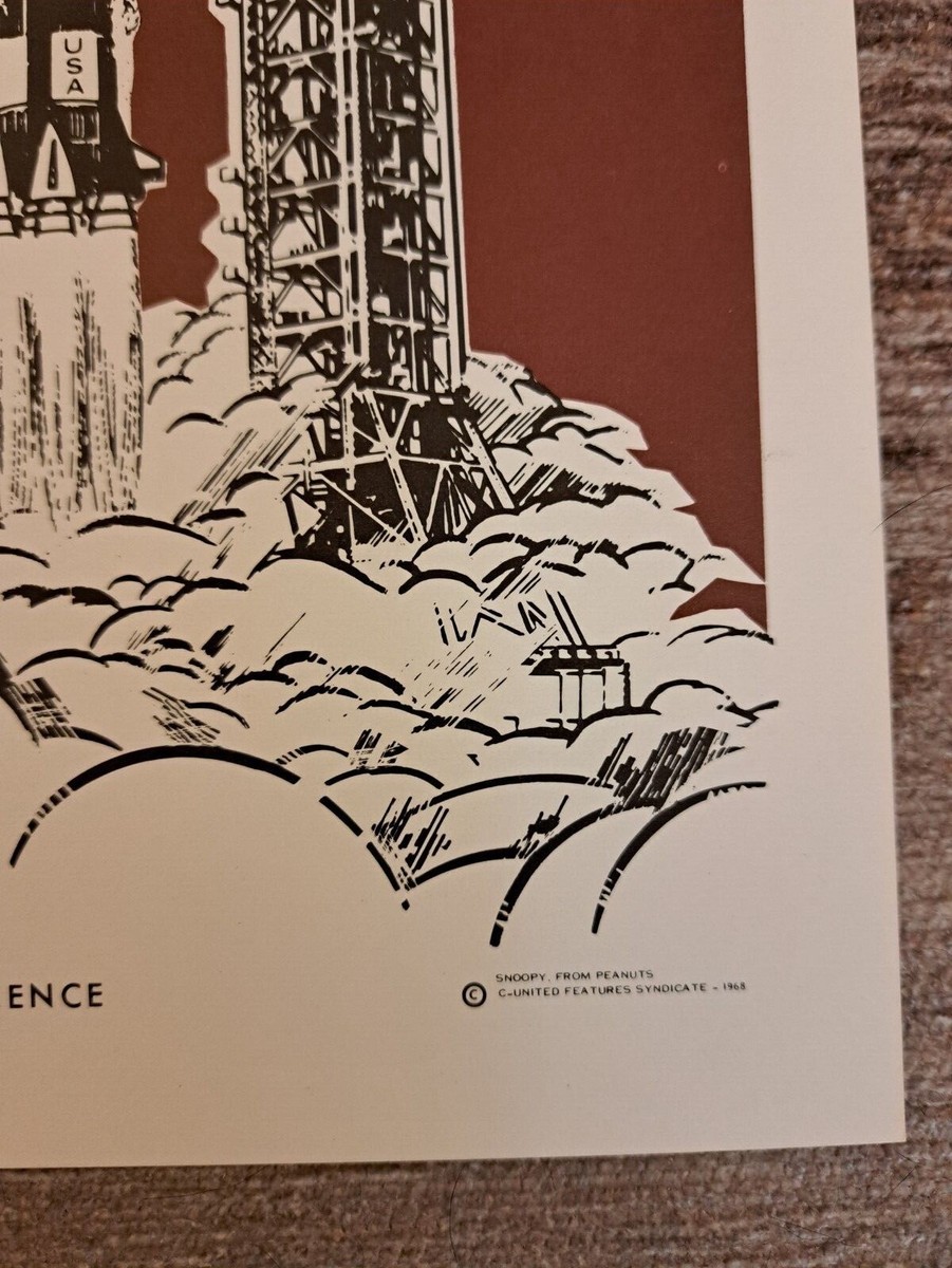 珍品アンティークSNOOPYスヌーピーアストロポスターNASA Vintage NASA Snoopy Up Up & Away Space Poster Excellent