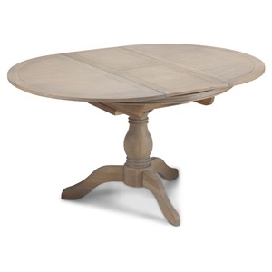 Paloma Oak Furniture Grey Extending Round Circular Dining Table 110 Image Is Loading Paloma Oak Furniture Grey Extending Round Circular Dining