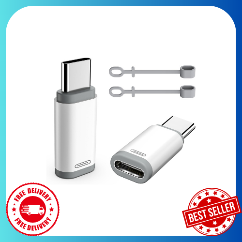 TiMOVO Lightning to USB C Adapter, 2 Pack Lightning Female to USB C Male Adapte - Picture 1 of 7