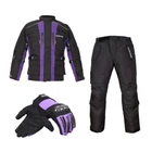 Duchinni  Kids Textile Motorcycle Jago Jacket, Trouser & Gloves Purple Set