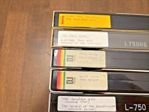 5 Beta Betamax Recorded Tapes Movies Thin Man For Your Eyes Only Star Wars More - Picture 6 of 6