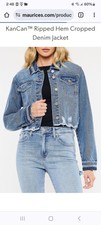 Kancan Denim Jacket-distressed From Maurices-new! Small