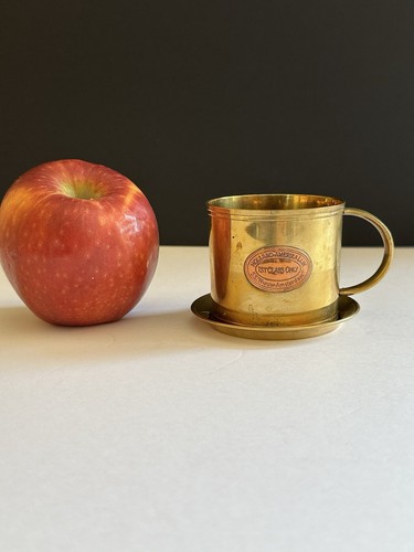 Vtg 1st CLASS ONLY Holland Amerika lijn brass cup Set, ship SS Nieuw Amsterdam - Picture 13 of 21
