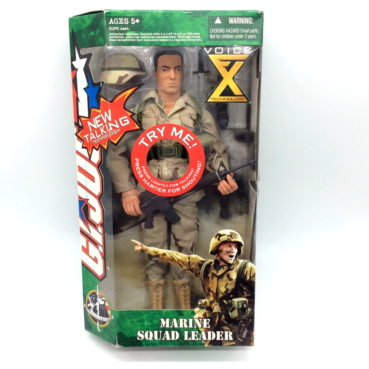 GI Joe Voice FX Talking Marine SQUAD LEADER 12