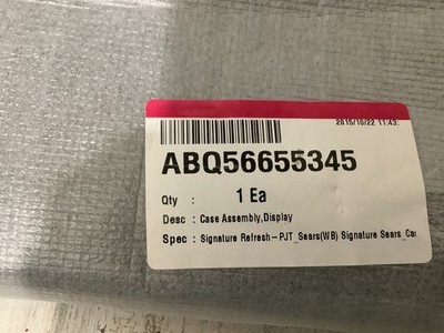 Brand New OEM LG Refrigerator Part # ABQ56655345 Case assembly, display
