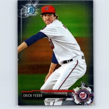 2017 Bowman Erick Fedde #BCP12 Chrome Prospects Washington Nationals