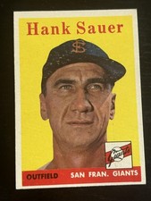 1958 Topps #378 Hank Sauer San Francisco Giants VG/VG-EX