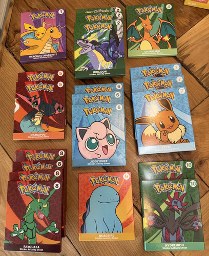 20x Pokemon McDonald's 2024 Pack Lot Sticker Lot Pikachu Charizard Happy Meal