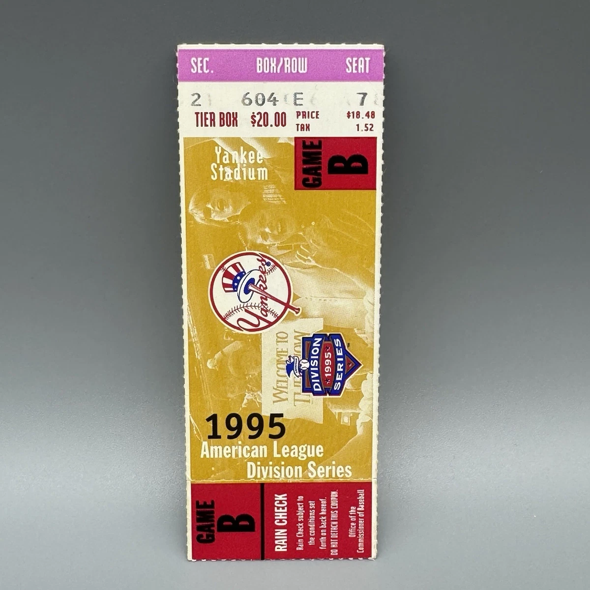 Baseball 1995 Vintage Sports Ticket Stubs for sale | eBay