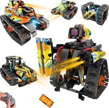 STEM Robot Building Kit with APP / Remote Control, 5 in 1 RC Robotic Car Toy for