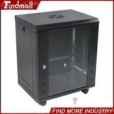 Findmall 12U Wall Mount Network Server Rack Cabinet Enclosure 15.5'' Deep