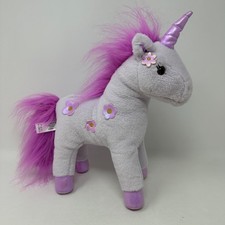 FAO Schwarz Unicorn Plush Glowings Stuffed Animal Purple Cute Horse 12" with TAG