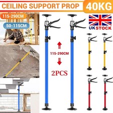 2x Ceiling Easy Support Props Drywall Plasterboard Builder 115-290cm / 50-115cm