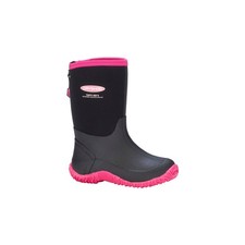 New Dryshod Girls "Tuffy" Kid's Mid/Hi Cut Black/Pink Boot