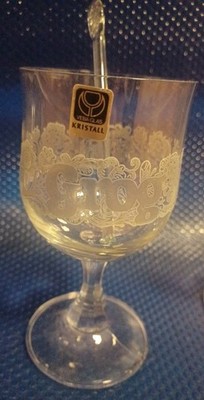 4 Groggläser Mit Stäbchen Von Veba Glas Kristall
