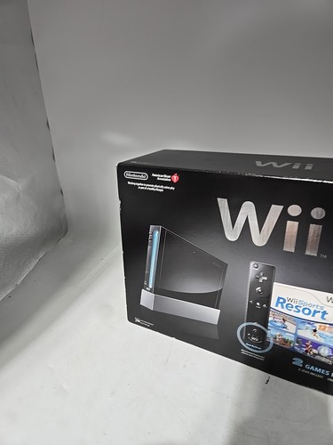 Nintendo Wii Black Console Sports Resort MotionPlus Bundle System - BRAND NEW - Picture 2 of 15